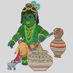 Little Krishna Machine Embroidery Design 01