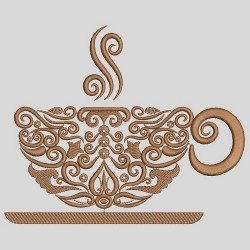 Creative Tea Cup Machine Embroidery Design 49