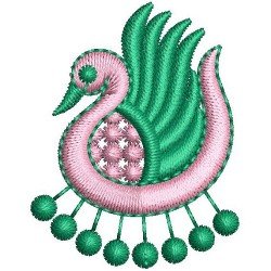 Peacock Machine Embroidery Design 140
