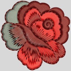 Small Rose Embroidery Design 44