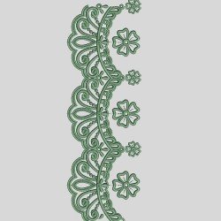 Machine Embroidery Cutwork Border Design 16