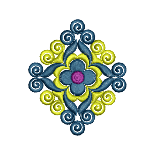 Colorful Square Style Butta Embroidery Design_3