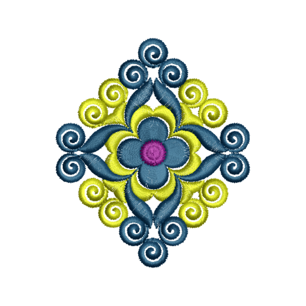 Colorful Square Style Butta Embroidery Design_3