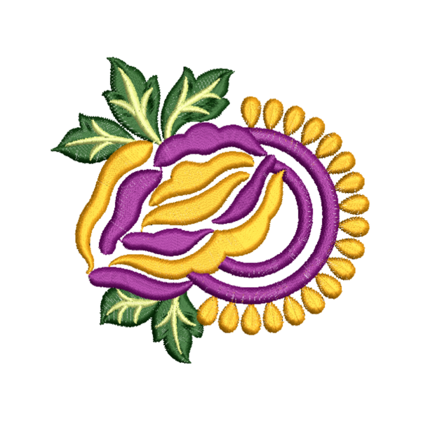 Beautiful Rose Flower Applique Embroidery Design_4
