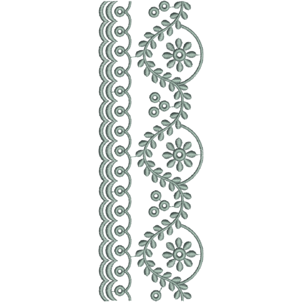 Green Flower Lace Embroidery_102