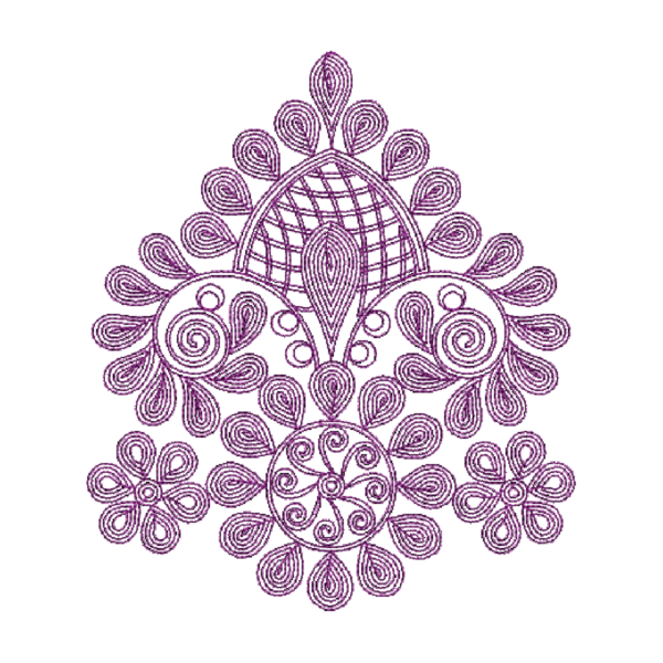 Beautiful Flower Embroidery Applique Design_12