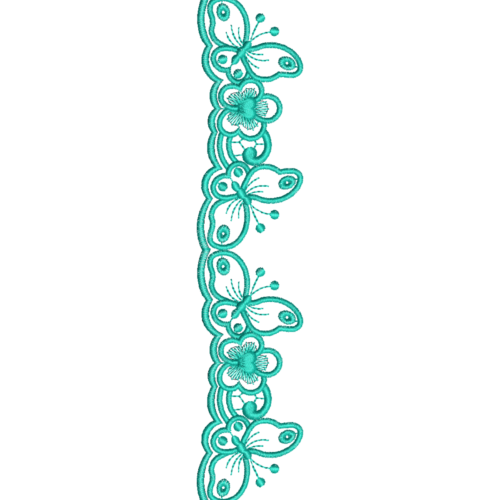 Mughal Floral Border Embroidery Design_125