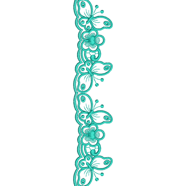 Mughal Floral Border Embroidery Design_125