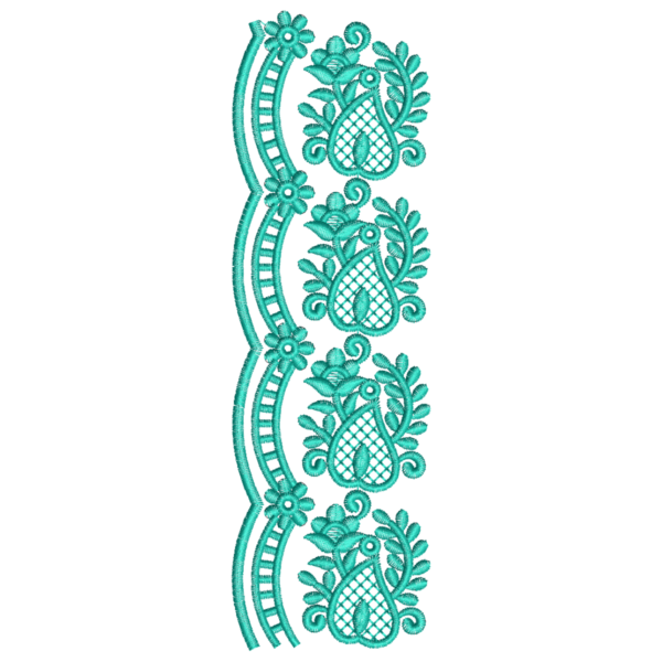 Fancy Bird Figure Embroidery Lace_144
