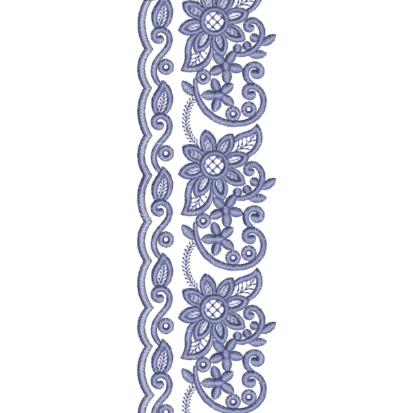 Stunning Cutwork Floral Saree Border Embroidery Design_147