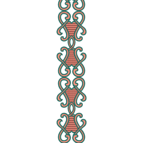 Elegant Ukrainian Geometric Border Embroidery_168