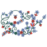 Flower Waves Applique Design_201
