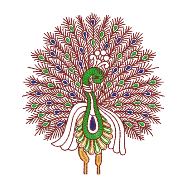 Peacock Feather Embroidery Design_208