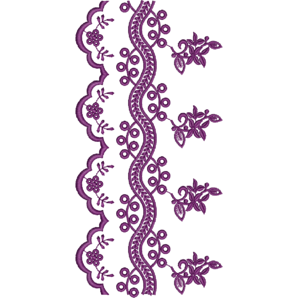 Pink Cut Work Lace Border Embroidery Design_59