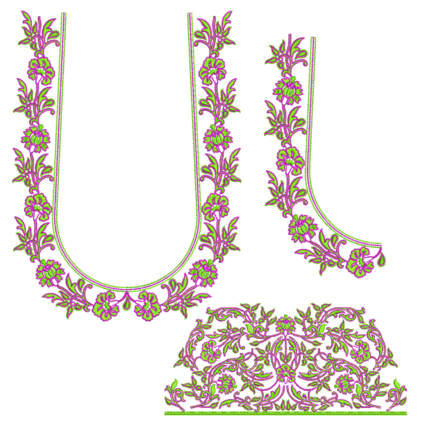 Flower Full Set Blouse Design_266