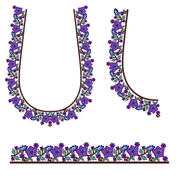 Butta Flower Blouse Set Design_272