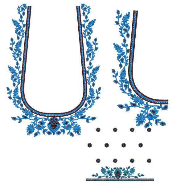 Beautiful Flower Blouse Set Design_289