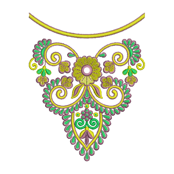 Embroidery Design For Marriage Neck_310