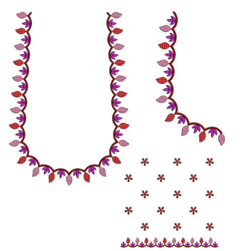 Mexican Blouse Embroidery Design_349