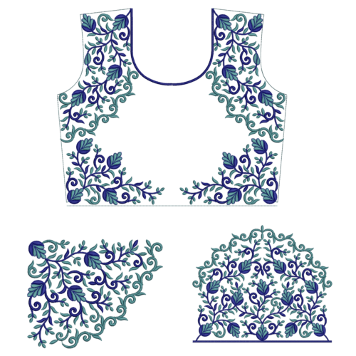 Saree & Choli Embroidery Blouse_367