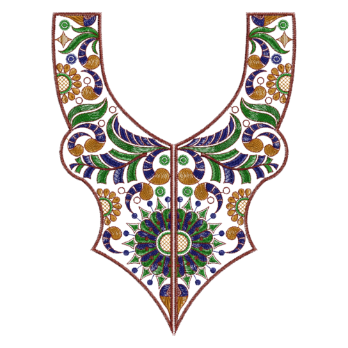 Long Style Machine Embroidery Design_382