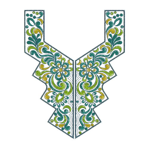 Algerian Style Neck Embroidery Design_384
