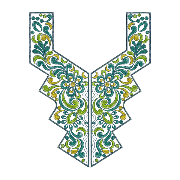 Algerian Style Neck Embroidery Design_384