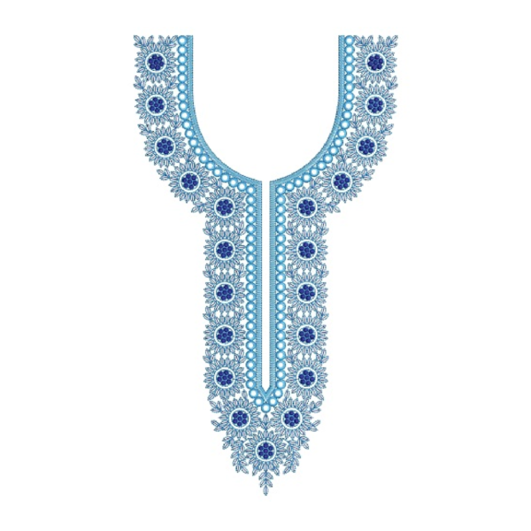 Caftan Long Neck Embroidery Design_386