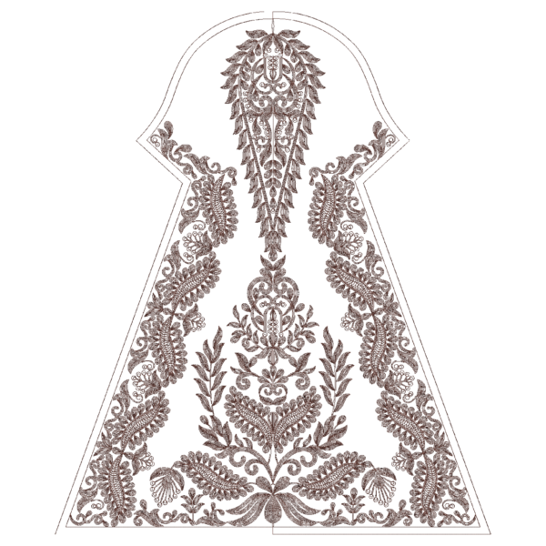 Full Caftan Cording Embroidery Design_390 - Image 5