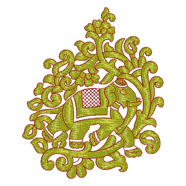 Elephant Applique Design_396