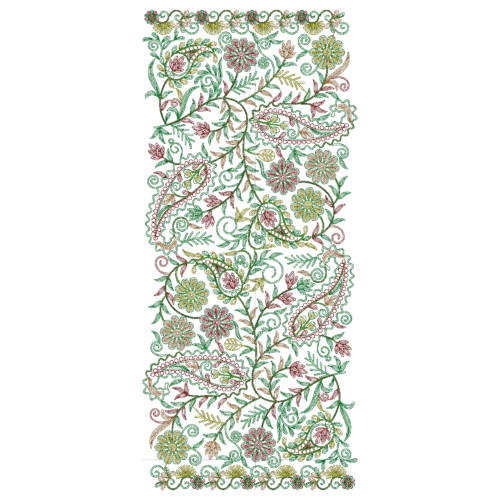 Latest Flower With Paisley Shawl Embroidery Aari Work_411