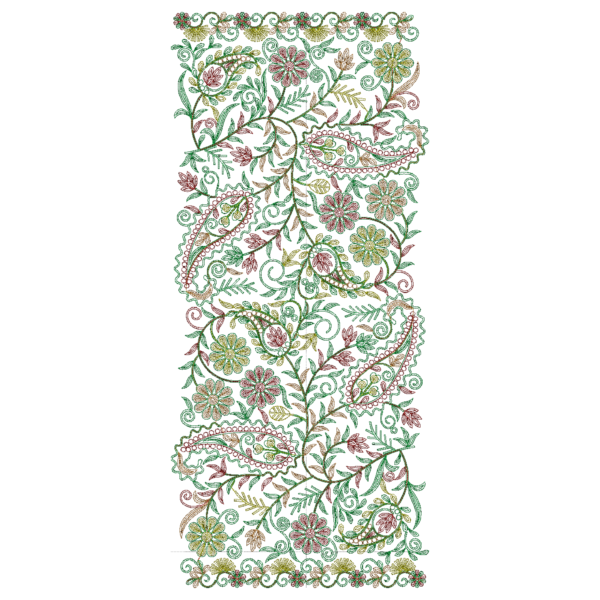 Latest Flower With Paisley Shawl Embroidery Aari Work_411