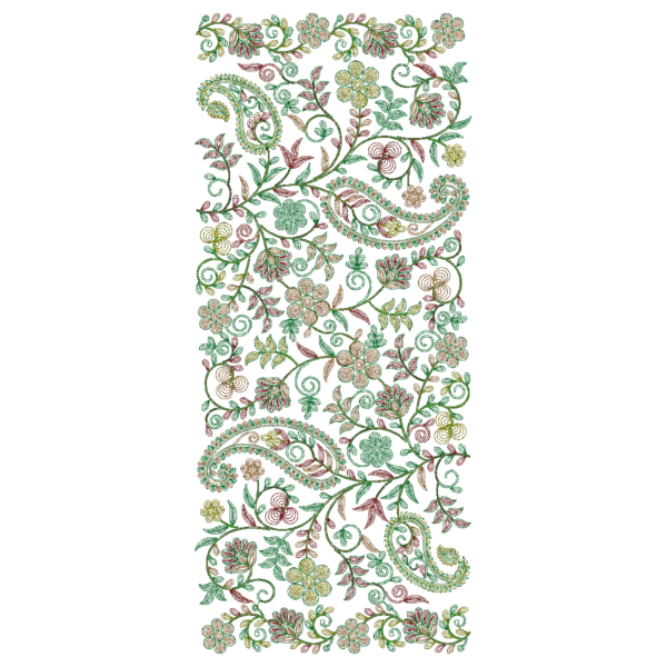 Unique Paisley Shawl Embroidery Aari Work_412