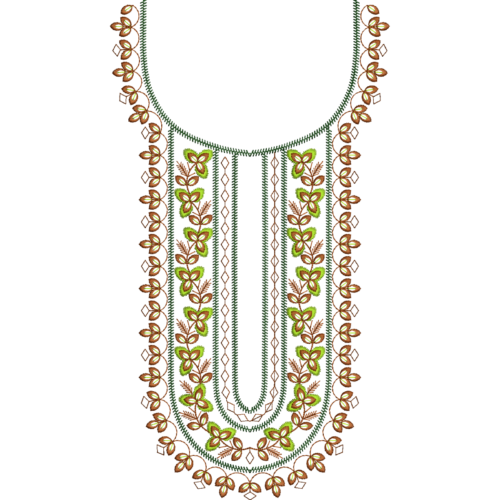 Algerian Kurti Neck Embroidery Design_434