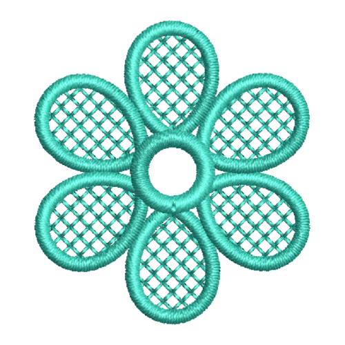 Unique Flower Applique Embroidery Design_445