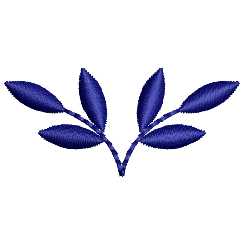 Double Line Leaf Applique Embroidery Design_451