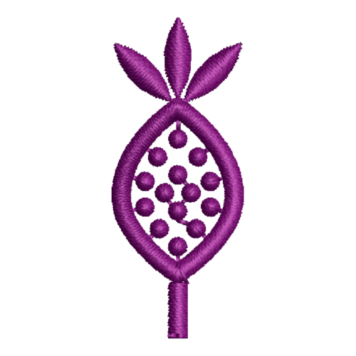 Purple Applique Embroidery Design_461